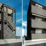 新築アパート（建築中）駅徒歩7分 木造合金メッキ鋼板葺(W造）3階建 9戸 